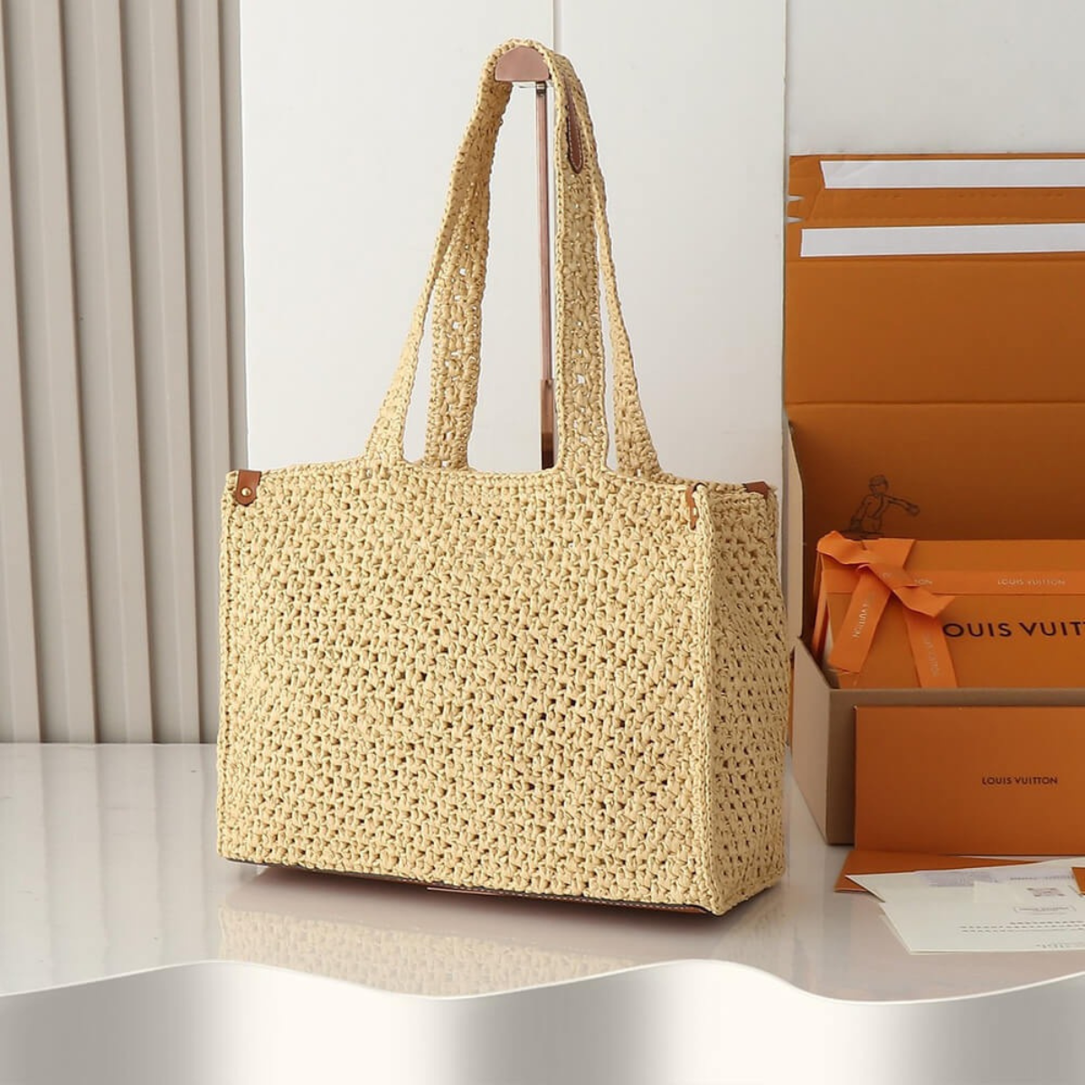 Louis Vuitton – By The Pool Raffia OnTheGo MM bag