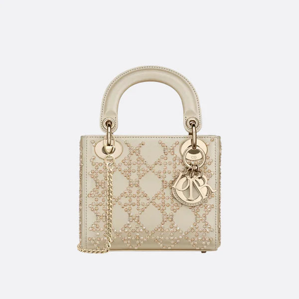 Dior – Mini Lady Dior bag with pearl embroidery