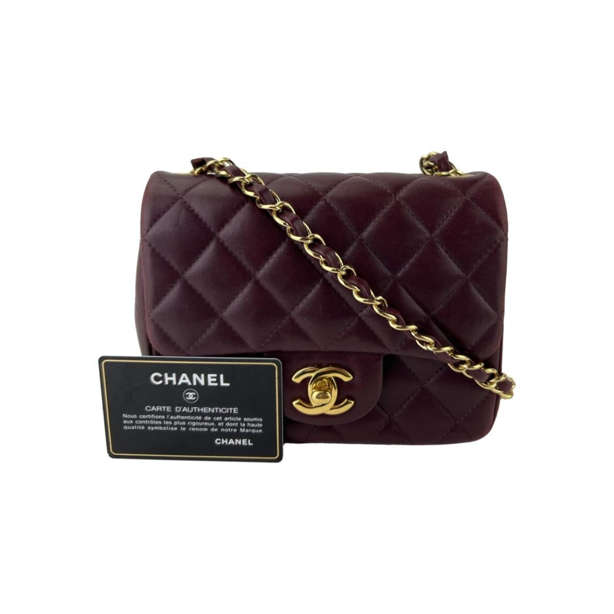 Chanel Mini Single Flap Bag – Wine