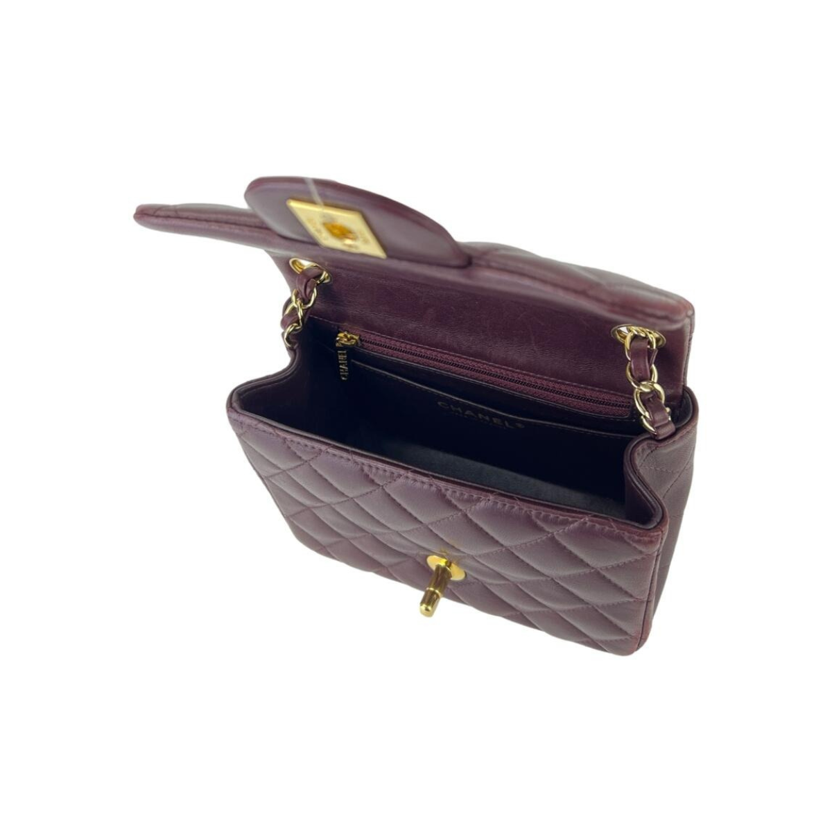 Chanel Mini Single Flap Bag – Wine