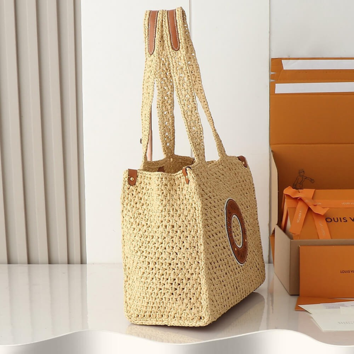 Louis Vuitton – By The Pool Raffia OnTheGo MM bag