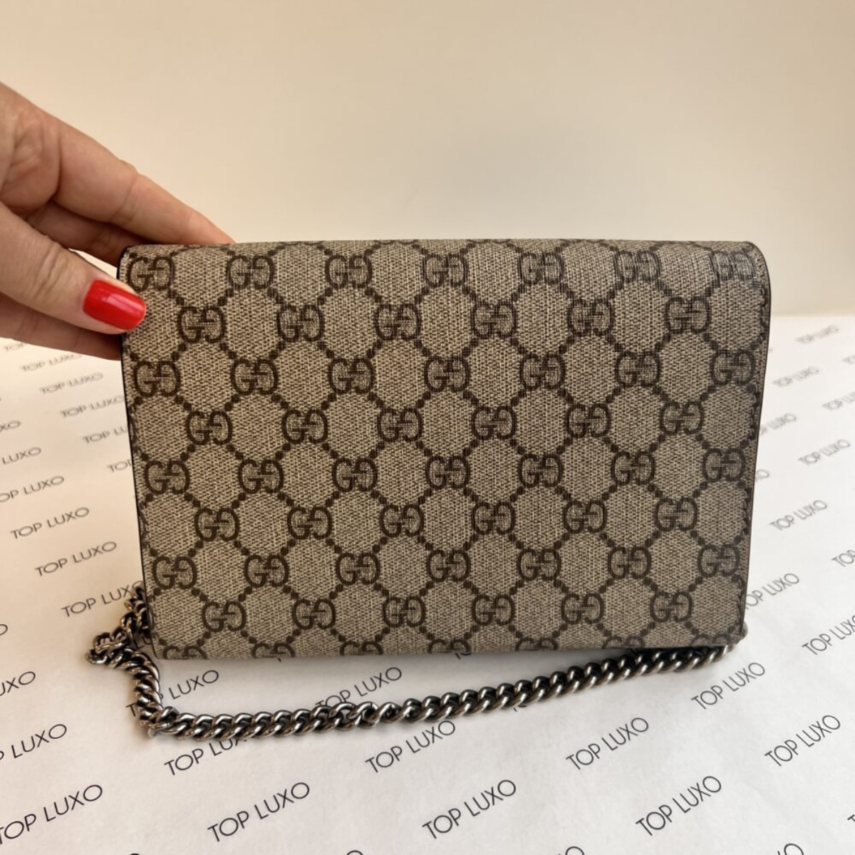Gucci – Dionysus Mini Bag GG Supreme Monogram Beige
