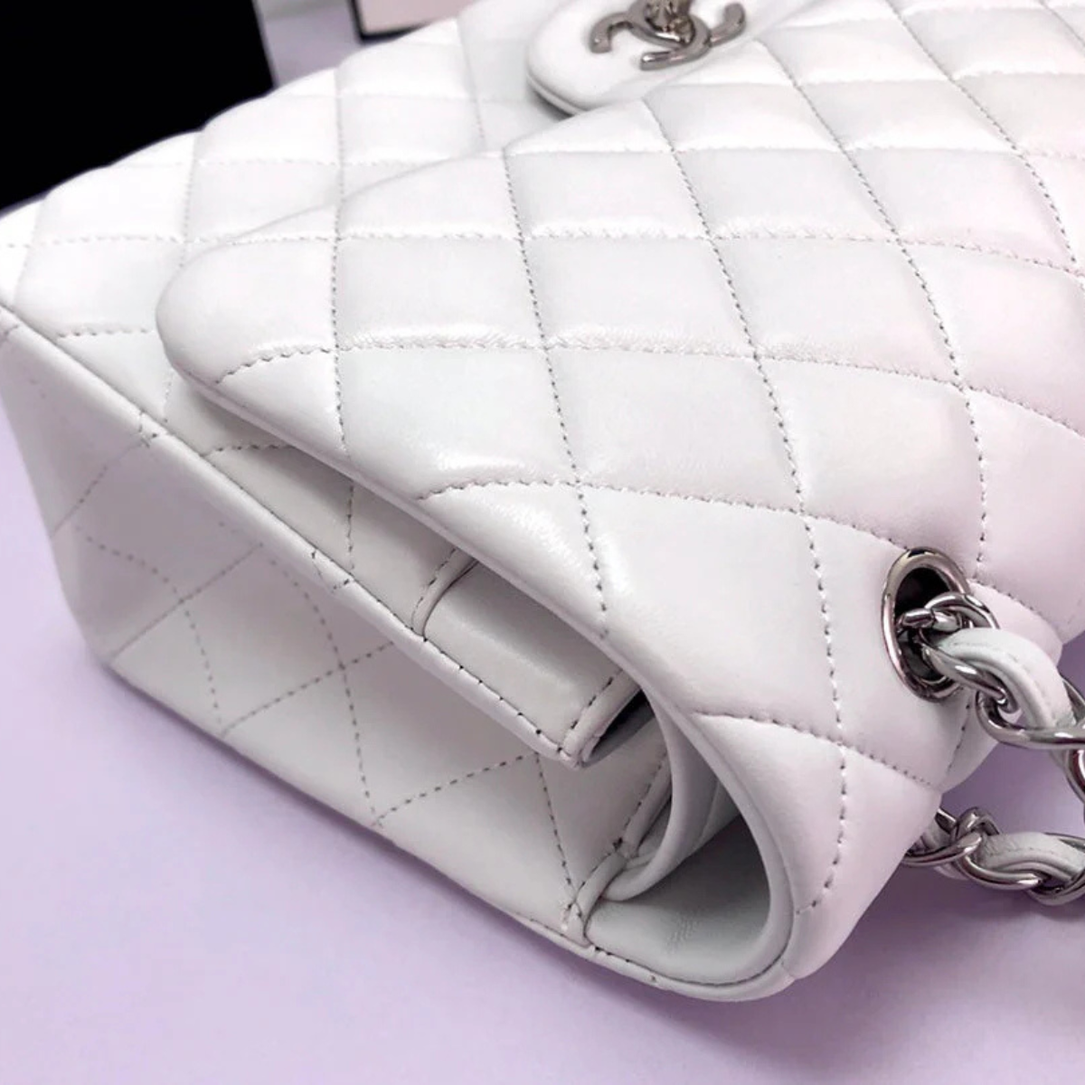 Chanel Classic Single Flap Bag – Off White