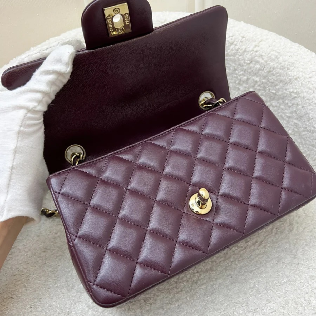 Chanel Mini Single Flap Bag – Wine