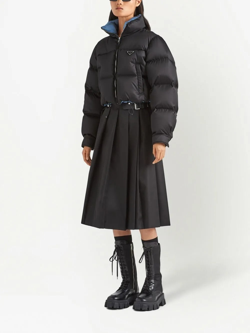 Prada Re-Nylon Cropped-Daunenjacke